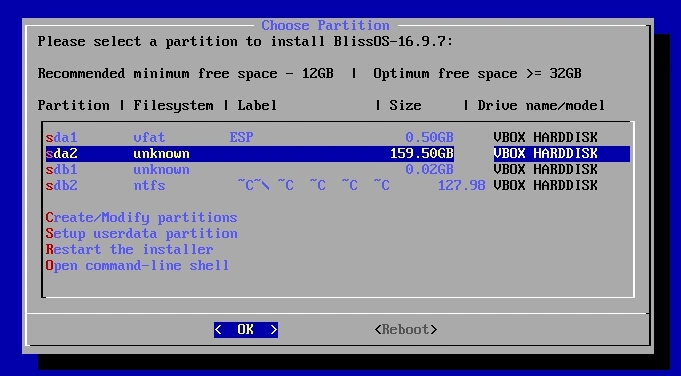 Bliss OS v16.9 035